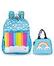 Just Bags Tiny Rainbow School Bag 20L & Tiffin Bag 6L Combo for Kids. Height 14 Inches & 7 Inches.