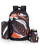 Echo Boomers 17 Inches Glossy Bird Backpack - Water-Resistant Bag with Detachable Pouch & bottle holder - BLACK