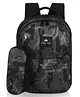 Echo Boomers 17 Inches Glossy Bird Backpack Durable, Comfortable and Stylish with Detachable Pouch -BLACK