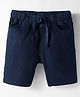 Kookie Kids Denim Above Knee Length Washed Shorts with Pockets - Navy Blue