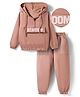 OLLINGTON ST. Knit Full Sleeves Hooded Sweatshirt & Joggers - Brown