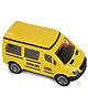 Asian Portable Plastic Pull Back School Bus Toy for Kids 1 Peace (Yellow)