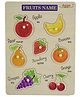 asian Portable Wooden Fruits Name Puzzle For Kids Pack of 1 (Multicolor)
