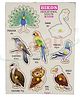 asian Portable Wooden Birds Name Puzzle For Kids Pack of 1 (Multicolor)