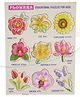 asian Portable Wooden Flowers Name Puzzle For Kids Pack of 1 (Multicolor)