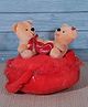 Dukiekooky Flying Teddy Bear Soft Toy, Red Plush Hanging Basket with Bears Height 20 cm
