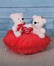 Dukiekooky Flying Teddy Bear Soft Toy, Red Plush Hanging Basket with Bears Height 20 cm