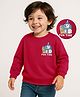 Babyhug Cotton Knit Full Sleeves Sweatshirt with Bear Print - Red