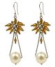 Kailash Creation Celeste Bloom Oversized Pearl Dangler Earrings for Women & Girls  Statement Jewelry - 30 g