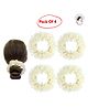 Kailash Creation Scented Artificial Mogra Gajra for Hair Bun & Braids | Reusable Bridal Jasmine Gajra | Pack of 4 - 30 g