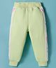 Little Kangaroos Fleece & Wollen Knit Full Length Cut & Sew Bottom Wear With Floral Print - Light Green & White