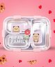 Attro Bento Deluxe 3 Compartment Inner Stainless Steel Lunch Box & Spoon 750 ml - Pink