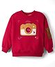Little Kangaroos Fleece Knit Full Sleeves Sweatshirt With Camera Applique - Red