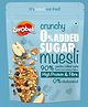 Zerobeli Crunchy 0% Added Sugar Muesli 425 g -With 90% Wholegrains, Flax Seeds, Sunflower Seeds and Raisins