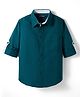 Pine Kids Cotton Woven Full Sleeves Solid Shirt - Teal Blue