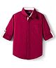 Pine Kids Cotton Woven Full Sleeves Solid Shirt - Red