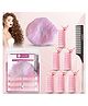Majestique Hair Curling Roller Kit-Small, Velcro Hair Rollers with Clips with Tail Comb & Cap Heatless Hair Curlers -  8Pcs/Multicolour
