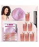 Majestique Hair Curling Roller Kit-Medium, Velcro Hair Rollers with Clips with Tail Comb & Cap Heatless Hair Curlers -  8Pcs/Multicolour