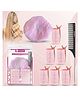 Majestique Hair Curling Roller Kit-Large, Velcro Hair Rollers with Clips with Tail Comb & Cap Heatless Hair Curlers -  8Pcs/Multicolour
