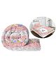 Filymore star unicorn Elastic Fitted 3-Piece Kids Bedding Set  Single Bed Comforter with Matching Fitted Single Bedsheet & Pillow Cover  Soft Design for Children's Room(90X60 inch) (Peach)