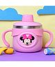 Sparkle Joy Stainless Steel Insulated Hot & Cold Sipper Bottle for Kids/Double Wall & Vacuuming/Sipper Cups with Straw/Travelling Water Bottle for Kids with Straw (260ml) - Pink