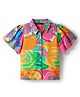 Pine Kids Cotton Woven Half Flutter Sleeves Top with Flora Print - Multicolor