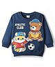 Babyhug Cotton Knit Full Sleeves Sweatshirt With Animal Print - Navy Blue