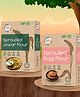 Organic Wisdom Sprouted Ragi & Jowar Flour | Gluten free & 100% Natural - Combo Pack | Stone-Ground & RO water cleaned | Rich in Protein, Calcium & Dietary Fiber | Jowar & Ragi Flour - 400g each