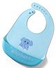 Water-Resistant Baby Silicone Bib  Light Blue | Food-Grade Silicone | BPA-Free | Crumb Catcher | Adjustable Fit | Easy to Clean | Travel-Friendly | Reusable Bib|