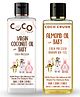 Coco Crush Cold Pressed Almond Oil & Virgin Coconut Oil Combo for Babies ,For Hair and Body Massage|400 ml(2*200)