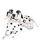 Tickles Dalmatian Laying Dog Wearing Googles Soft Stuffed Plush Animal Toy for Kids Boys & Girls Birthday Gift White - Height 15 cm