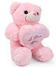 Tickles Teddy with I Love You Heart Stuffed Soft Plush Toy For Kids Boys & Girls Birthday Gift  (Size: Length 50 cm Color: Pink)