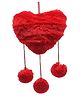 Tickles Hanging Heart with Balls Soft Stuffed Plush Toy for Valentine Day Birthday Gift (Color: Red; Size: Length 25 cm)