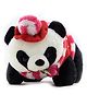 Tickles 40 cm Happy Beautiful Dressed Panda Valentine Soft Stuffed Plush Animal Toy for Kids Boys & Girls Birthday Gift (Color Black & White)
