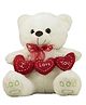 Tickles Romantic Loving Teddy with I Love You Heart Soft Stuffed Plush Toy for Kids Boys & Girls Birthday Gift (Color:White Size: 25 cm)