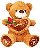 Tickles Sitting Loving Teddy with Rose Soft Stuffed Plush Toy for Kids Boys & Girls Birthday Gift (Color: Rose Size: Length 68 cm)