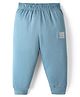 Ollypop Interlock Knit Full Length Lounge Pants With Im A Cute Baby Patch - Light Blue