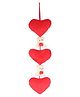 Tickles Hanging Heart with Teddy Soft Stuffed Plush Toy for Kids Boys & Girls Birthday Gift (Size: 40 cm Color: Red)