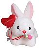 Tickles Rabbit Best Brother Heart Soft Stuffed Plush Animal Toy for Boys & Girls (Color: White Size: Length 26 cm)