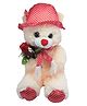 Tickles Teddy with Rose Soft Stuffed Plush Toy for Kids Boys & Girls Birthday Gift (Color: Beige Size: 30 cm)