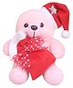 Tickles Cute Santa Christmas Teddy Soft Stuffed Plush Toy for Kids Boys & Girls Birthday Gift (Color: Pink Size: Height 15 cm)