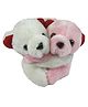 Tickles Cute Hugging Pair Teddy Soft Stuffed Plush Toy For Kids Boys & Girls Birthday Gifts (Size: 15 cm; Color: Pink & White)