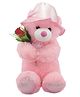 Tickles Cute Teddy with a Rose Soft Stuffed Plush Toy for Kids Boys & Girls Birthday Gift (Color: Pink Size: 60 cm)