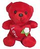 Tickles Teddy with Love Heart Soft Stuffed Plush Toy For Kids Boys & Girls Birthday Gift (Size: 17 cm;Color: Red)