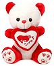 Tickles Teddy with Heart Soft Stuffed Plush Toy For Kids Boys & Girls Birthday Gift (Size: 42 cm Color: Red & Beige)