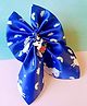 Little Tresses Unicorn Designed Bow Applique Detailed Alligator Clip - Blue