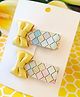 Little Tresses Embellished Mini Bow Designed Hair Clip - Yellow