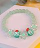 Little Tresses Floral Designed Beaded Bracelet - Green
