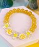 Little Tresses Floral Designed Beaded Bracelet - Yellow