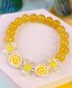 Little Tresses Floral Designed Beaded Bracelet - Yellow